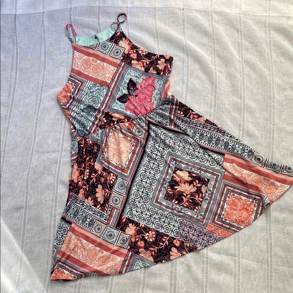 Maurices NWOT Blue and Orange Halter Sundress Mini - Picture 6 of 13